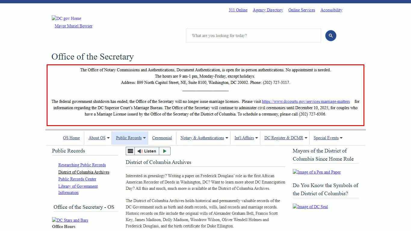 District of Columbia Archives | os